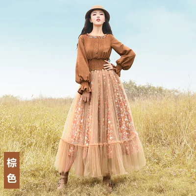 Женское платье lynette's chinoisery зимнее цельное из замшевой ткани и марли с узкой