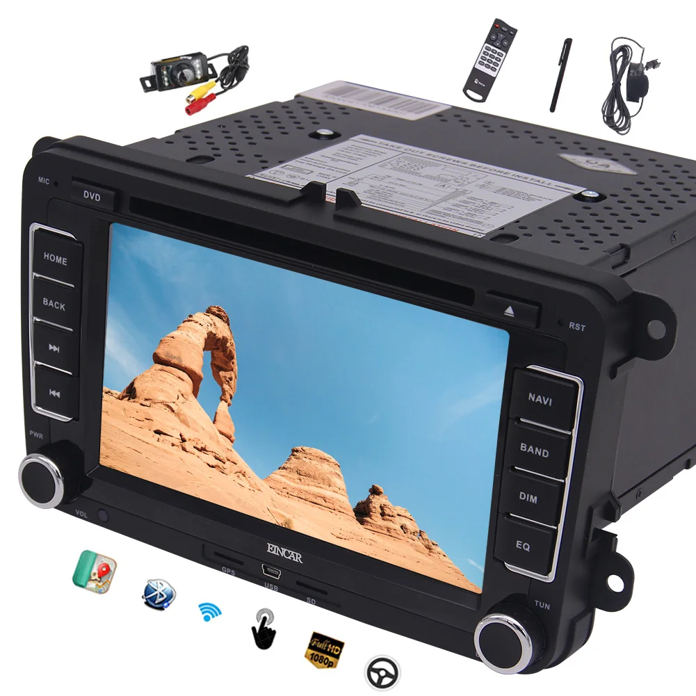 7 &quotсенсорный экран GPS Android 6 0 автомобильное радио двойной Din стерео для VW Bluetooth