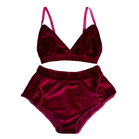 Women Velvet Bikini Set 2018 Vintage Push Up Padded Bandage Swimsuit Beach Bathing Swimwear Swimming Bra Maillot De Bain Femme