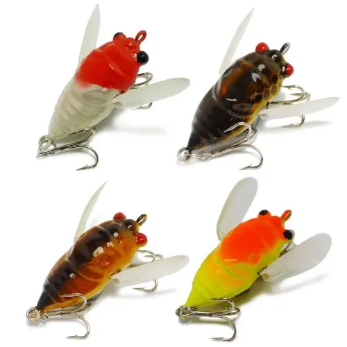 

4Pcs Fishing Lures Crankbaits Locust Insects 5cm/1.97in 6.6g/0.23oz Artificial Bait