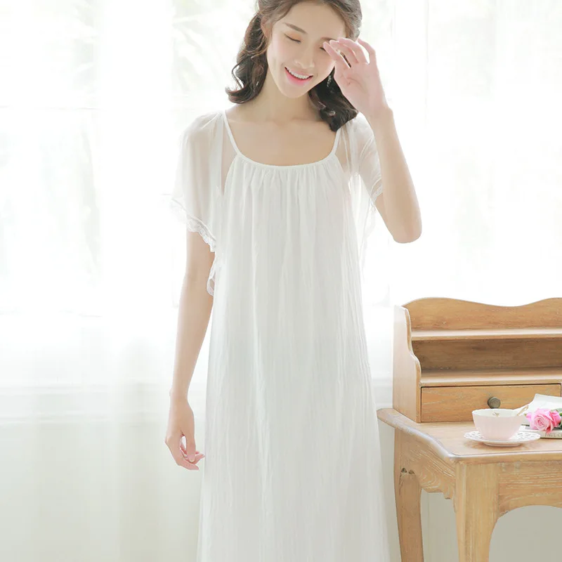 

women Nightgown female short-sleeved summer leisurewear sweet sweet princess bat sleeve skirt of the dress