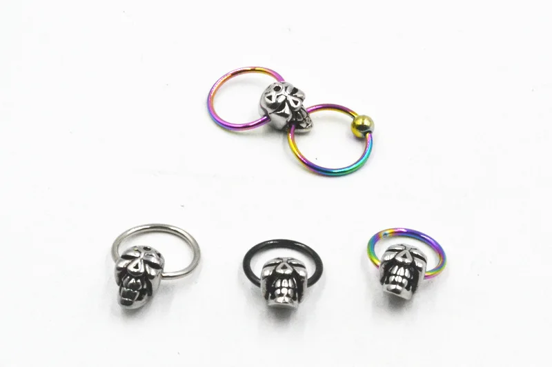 20 шт Бесплатная доставка панк череп хирургическая сталь 16 датчиков