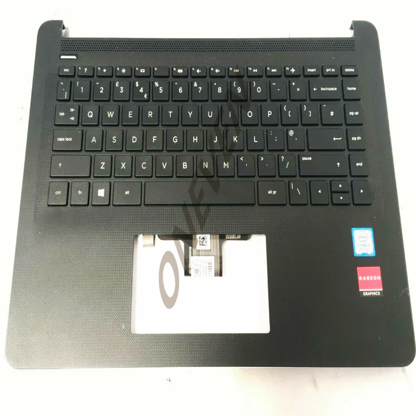 

NEW for HP 14-BP Black Palmrest Cover UK QWERTY Keyboard 929650-031