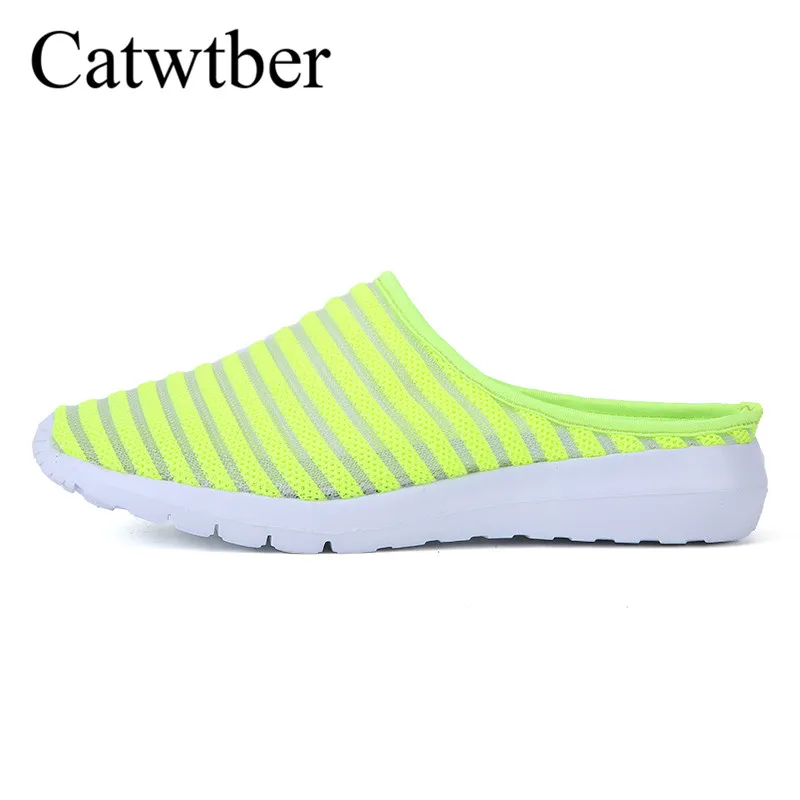 Catwtber 2018 новые летние дамские слипперы мягкие Обувь с дышащей сеткой мягкая