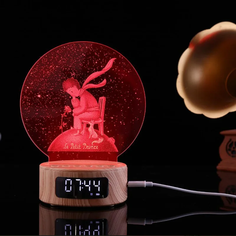 little Prince Светодиодный Ночной светильник, Bluetooth динамик, Ночной светильник, подарок, новая странная спальная ситуация, Ночной светильник, многофункциональная прикроватная лампа - Цвет: little Prince