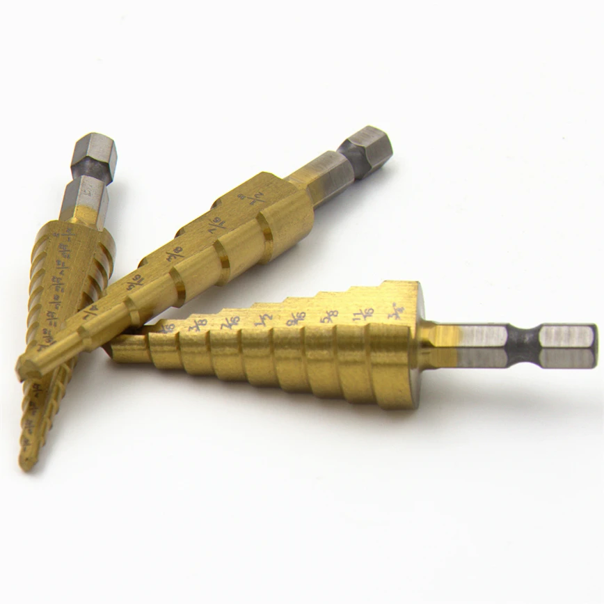 Ступенчатое сверло из быстрорежущей стали от 1/4 &quotдо 3/4&quot для