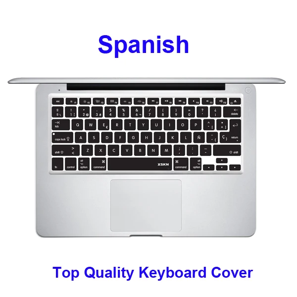 XSKN испанский силиконовый чехол для клавиатуры Macbook Apple алюминиевая Универсальная
