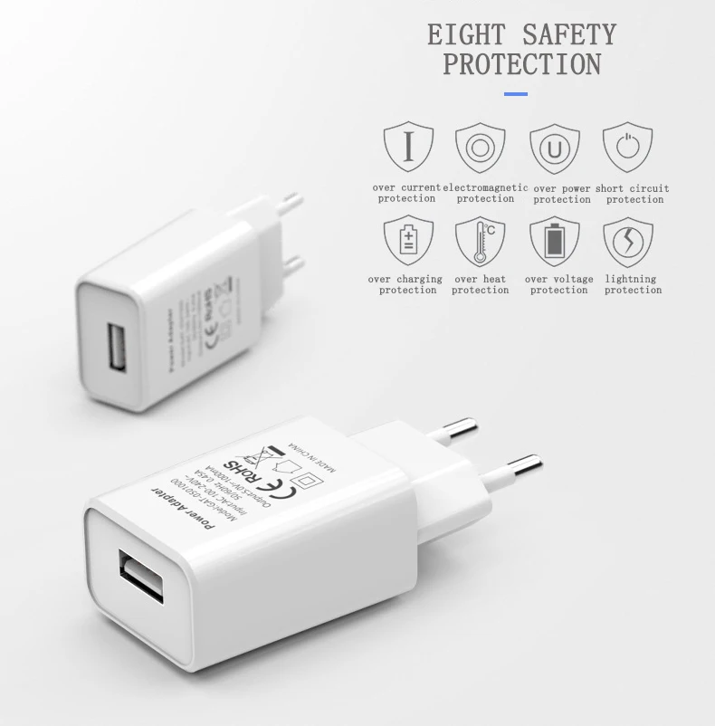 Штепсельная Вилка европейского стандарта зарядное устройство USB настенное