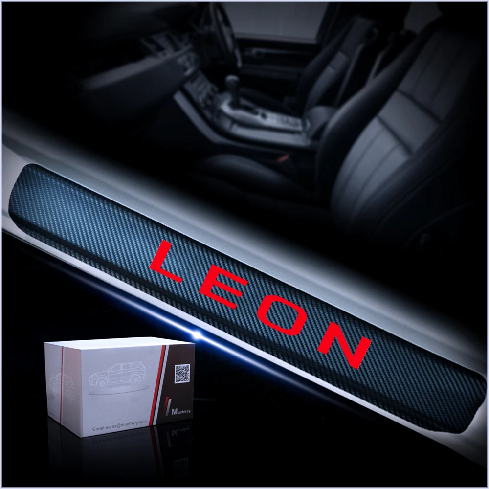 Для SEAT LEON 2010 2011 2012 2013 2014 2015 автомобиля порога двери протектор углеволоконная