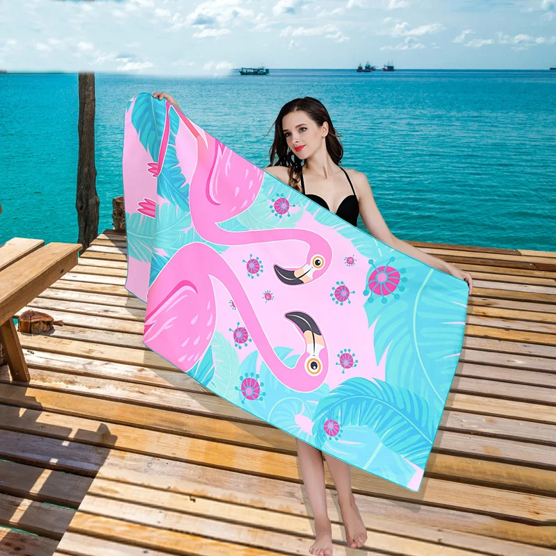 Быстросохнущая Спортивная шаль с принтом фламинго для плавания пляжа