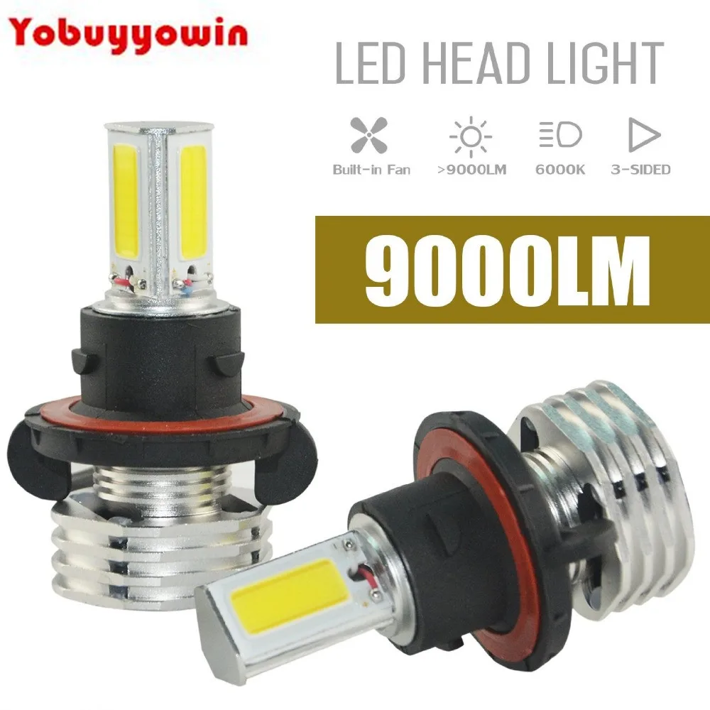 

90W 9000LM H13 Hi/Lo Beam Car LED Headlight / Headlamp Conversion Kit 3 COB LED 6000K White Super Bright- Replaces HalogenHID