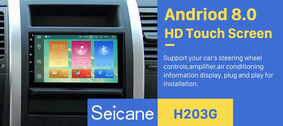 Seicane 7 дюймов сенсорный экран HD 2 Din Универсальный Автомобильный мультимедийный плеер для NISSAN QASHQAI 2007 2008 2009 2010 Поддержка Carplay