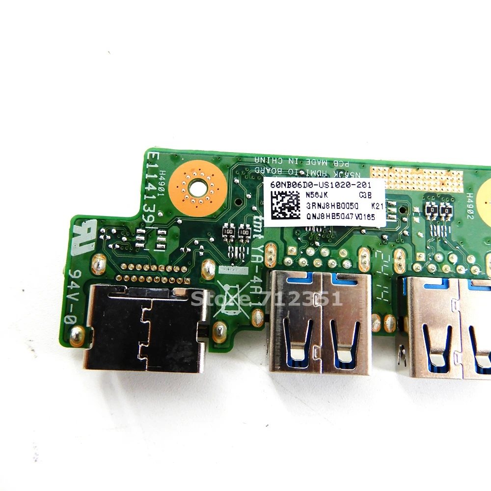 N56JK HDMI IO плата для ASUS N56J N56JN N56JR ноутбук аудио USB Плата интерфейса 100% протестирована