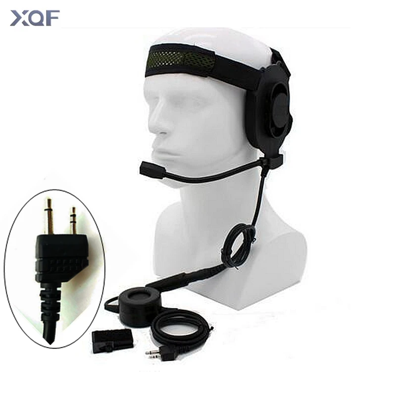 Radio Headset Earpiece Tactical Bowman Elite II Waterproof PTT For Midland 2 Pin Walkie Talkie G6 G7 GXT550 GXT650 LXT80 LXT