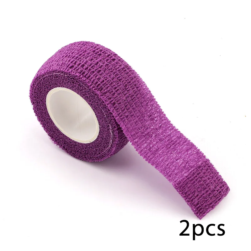 Purple 2 шт. Защитная повязка для ногтей нетканый Гель-лак для удаления самоклеящаяся лента для ухода за кожей Инструменты для маникюра обертывание пальцев - Цвет: Purple