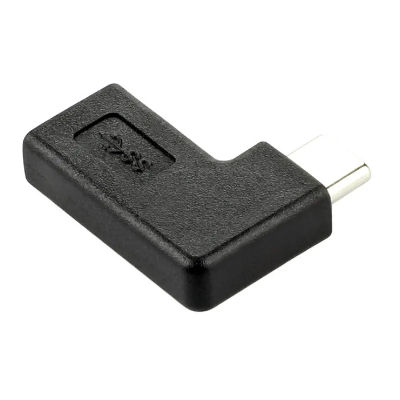 L Тип usb Тип C к type-C адаптер быстрой зарядки до 10 Гбит/с мужчин и женщин 90 градусов USB-C для samsung S8 S9 OnePlus 5