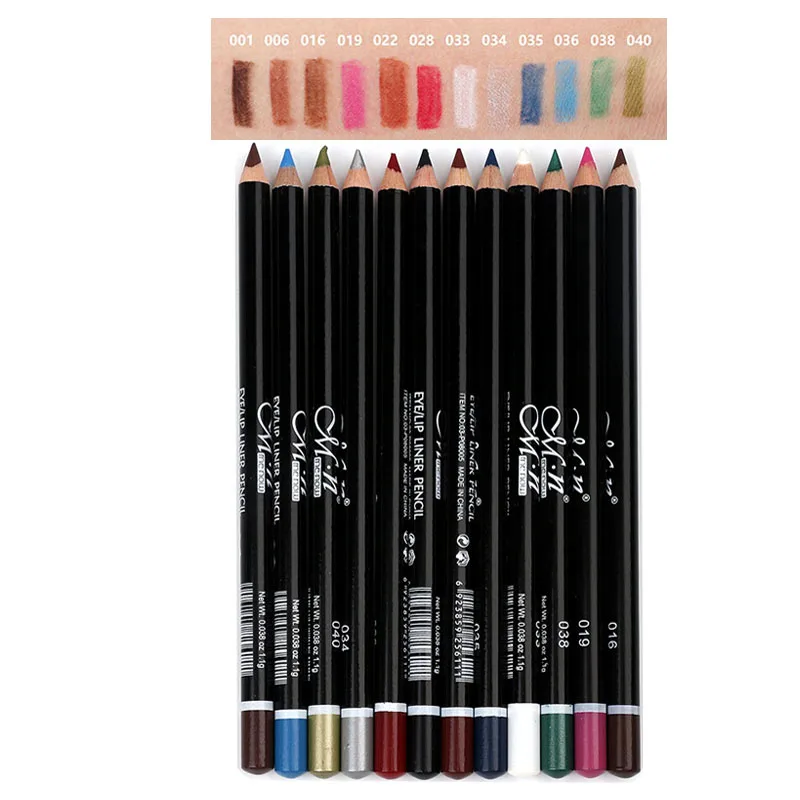 Menow бренд Make Up Set 12 Цвет тени Подводка для глаз и Kiss матовый помада косметический