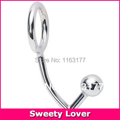 Free Shipping Penis Lock Intruder with Anal Ball Stainless Steel Hook Metal Butt Plug Sex Toy for Men Products | Красота и здоровье