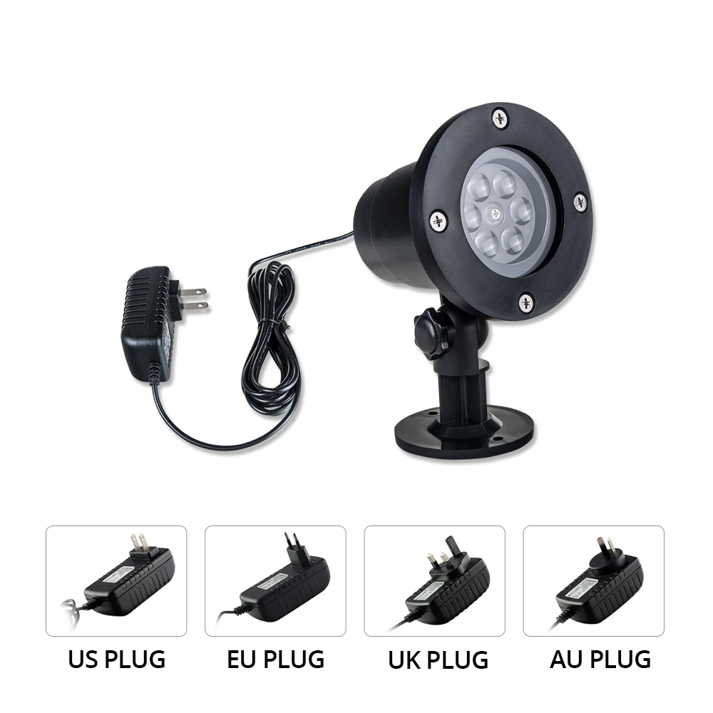 RGBW светодиодная Рождественская Снежинка лужайка лампа 4 вида цветов открытый