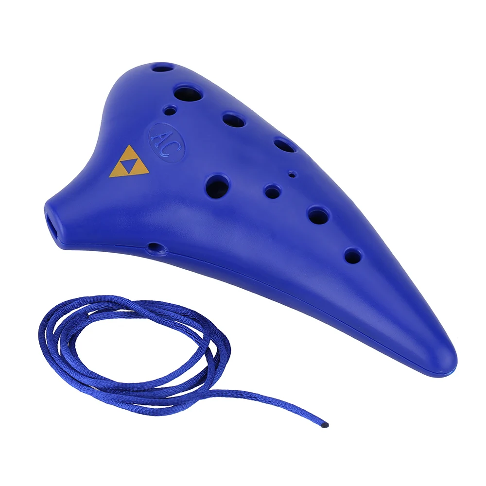 

High Quality 12 Holes Plastic Ocarina Flute Alto C Musical Instrument with Music Score for Music Lover and Beginner