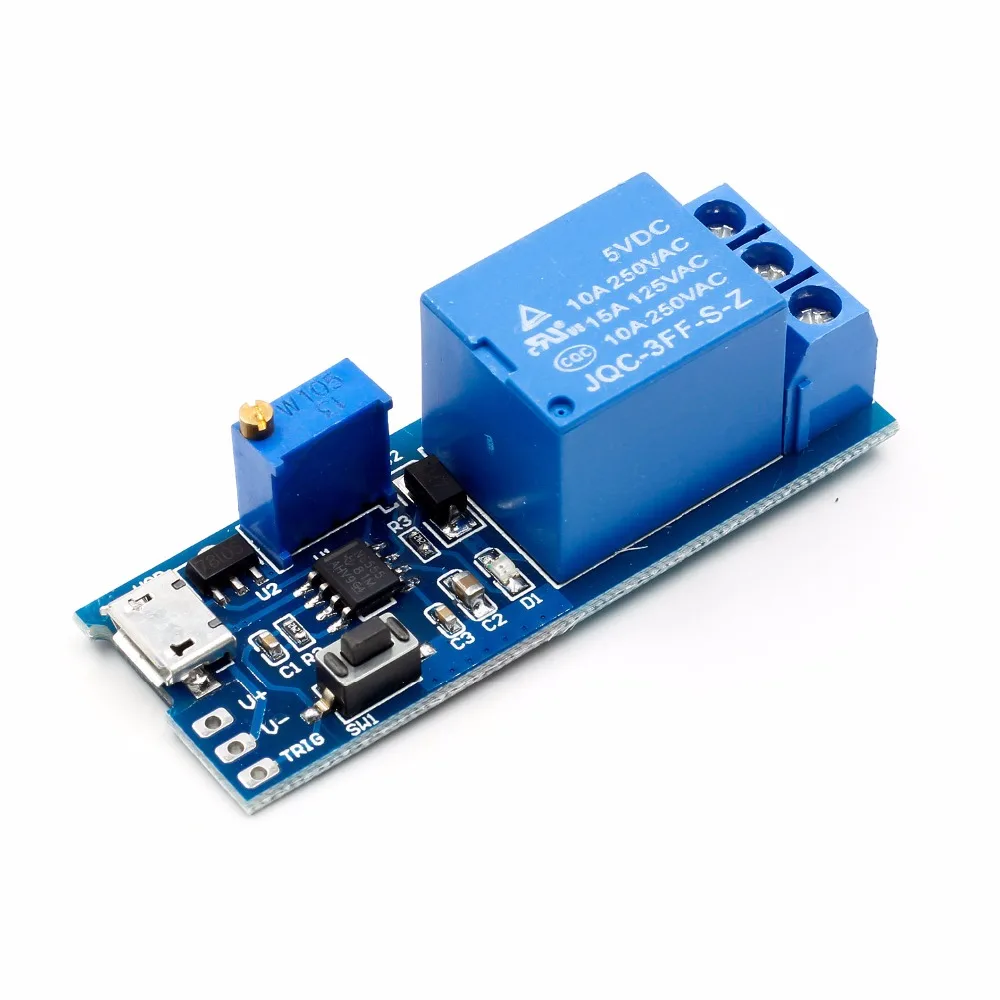 Умная электроника 5V 30V микро USB Мощность регулируемое реле задержки времени