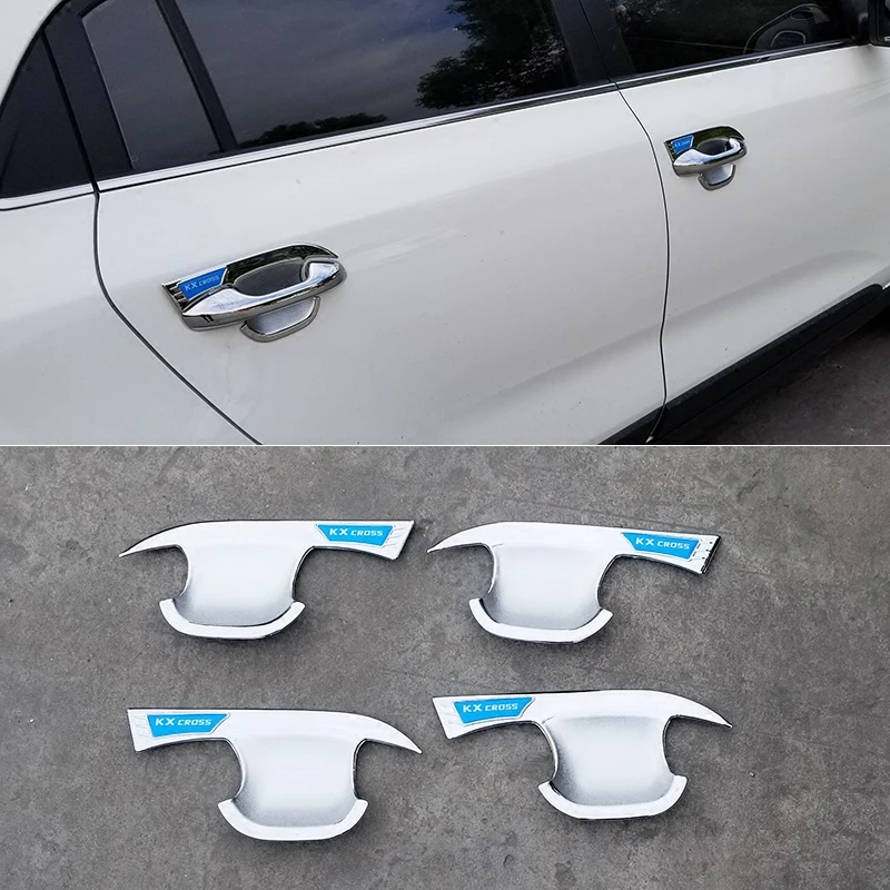 High-quality ABS Chrome Car Outer Door Handle Cover Bowl Protection Covers Sticker For KIA RIO 2017 KXcross | Автомобили и