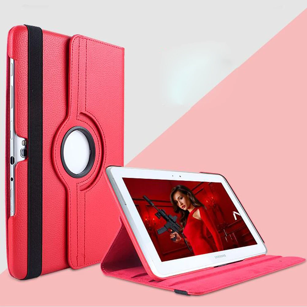 360 градусов вращающийся стенд PU кожаный флип чехол для samsung Galaxy Note 10 1 N8000 N8010 N8020
