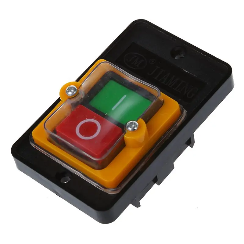 AC 220/380V ON/OFF Water Proof Push Button Switch KAO-5 Plastic Metal 9 x 5.6 4.9cm | Обустройство дома