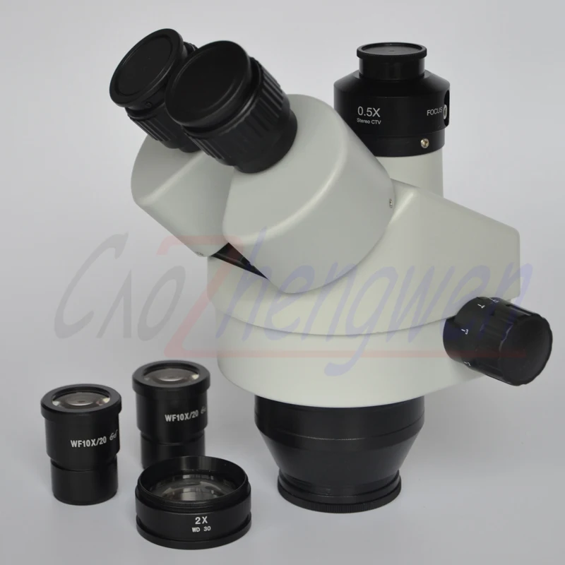 

FYSCOPE NEW ARRIVE 7X-90X Simul-Focal Trinocular Zoom Stereo Microscope Head + 0.5 C-MOUNT +2.0X lens