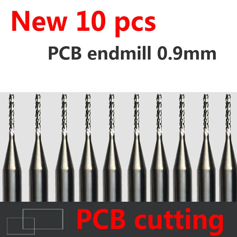 10 шт. Карбид PCB CNC гравировальные биты концевой фрезы для резки сверла торцевая