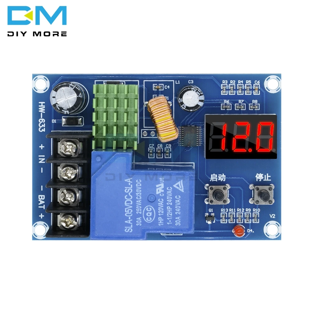 XH-M604 18650 Lithium Battery Charging Control Board DC 6-60V Li-ion Lead Acid Battery Charge Protection 12V Digital Voltmeter