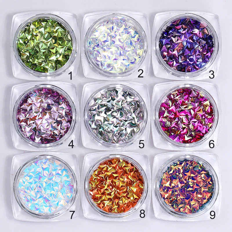 AB Color Nail Sequins 0.7g Chameleon Iridescent Paillette Flakies 3D Art Decoration | Красота и здоровье