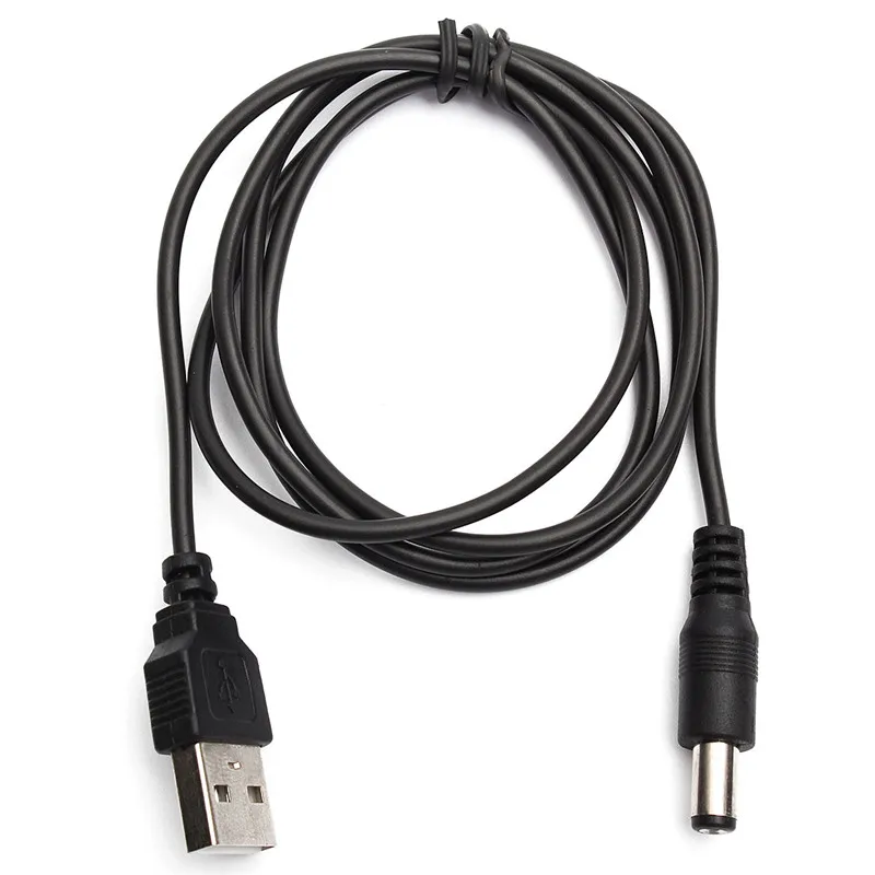 

Wholesale Price Best Promotion 1M USB Port To 5.5 x 2.1mm 5V DC Barrel Jack Power Cable Connector Black For sale