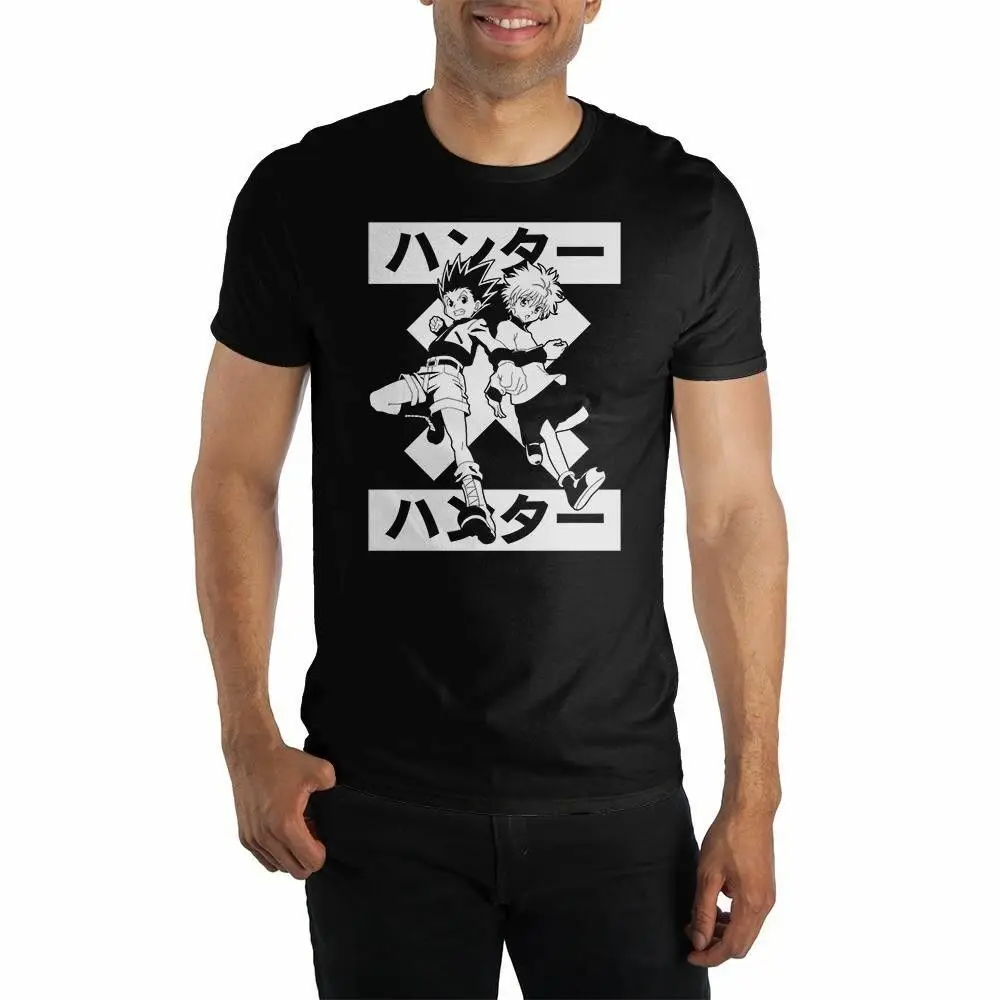 Женская хлопковая Футболка Hunter X черная Оригинальная футболка с короткими