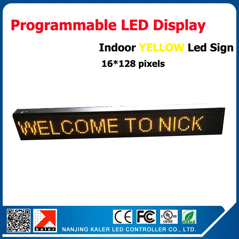 Светодиодная вывеска 16*128 точек программируемая прокрутка сообщений