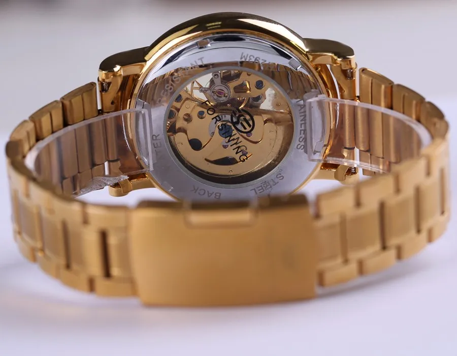 Новинка 2018 золотые часы роскошные Брендовые мужские модные автоматические