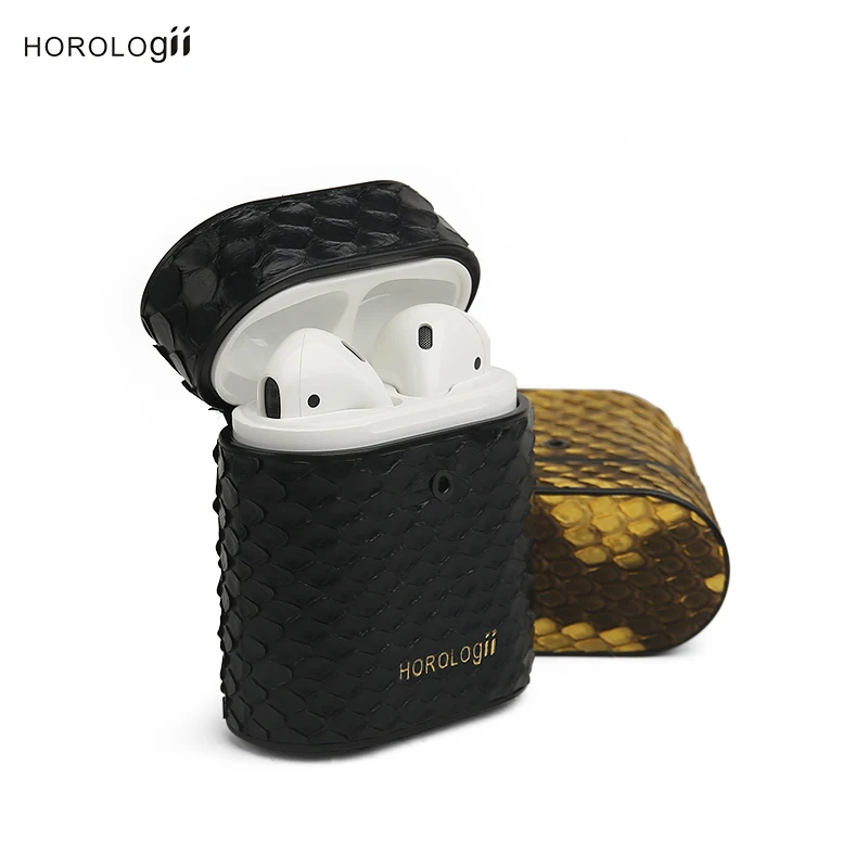 Бесплатная Персонализированная защита horology чехол из кожи питона для AirPod