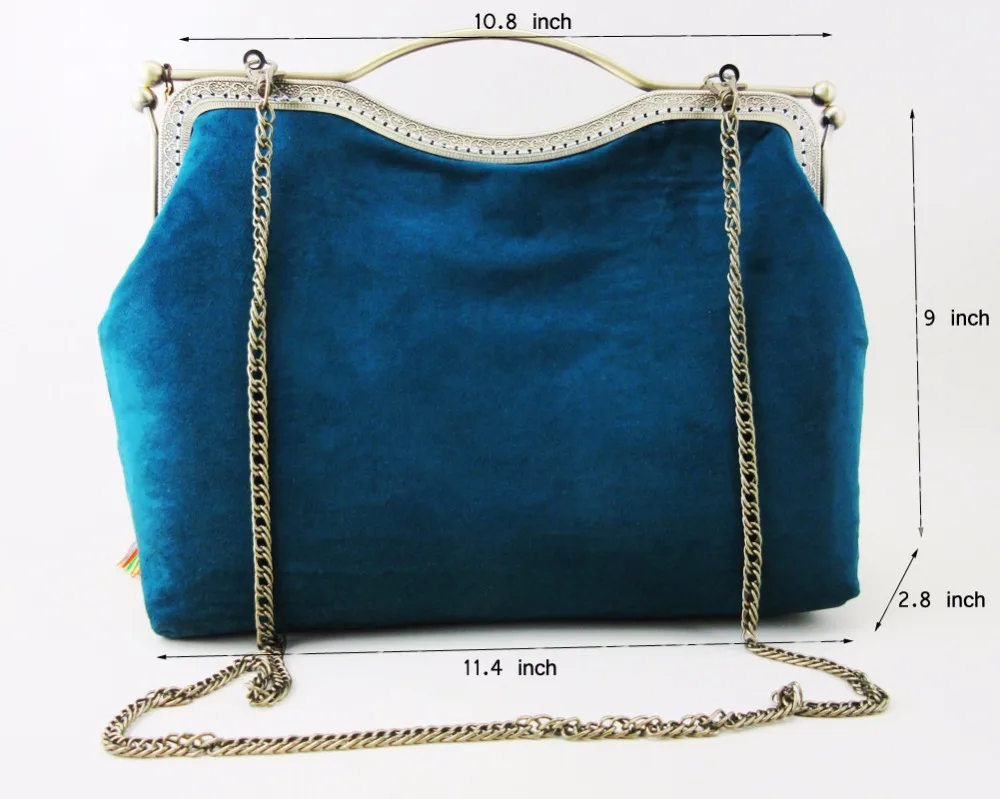 Handmade Tribal Vintage Hmong Ethnic Boho hippie ethnic tote bag handbags Velvet clutch SYS-1022 | Багаж и сумки