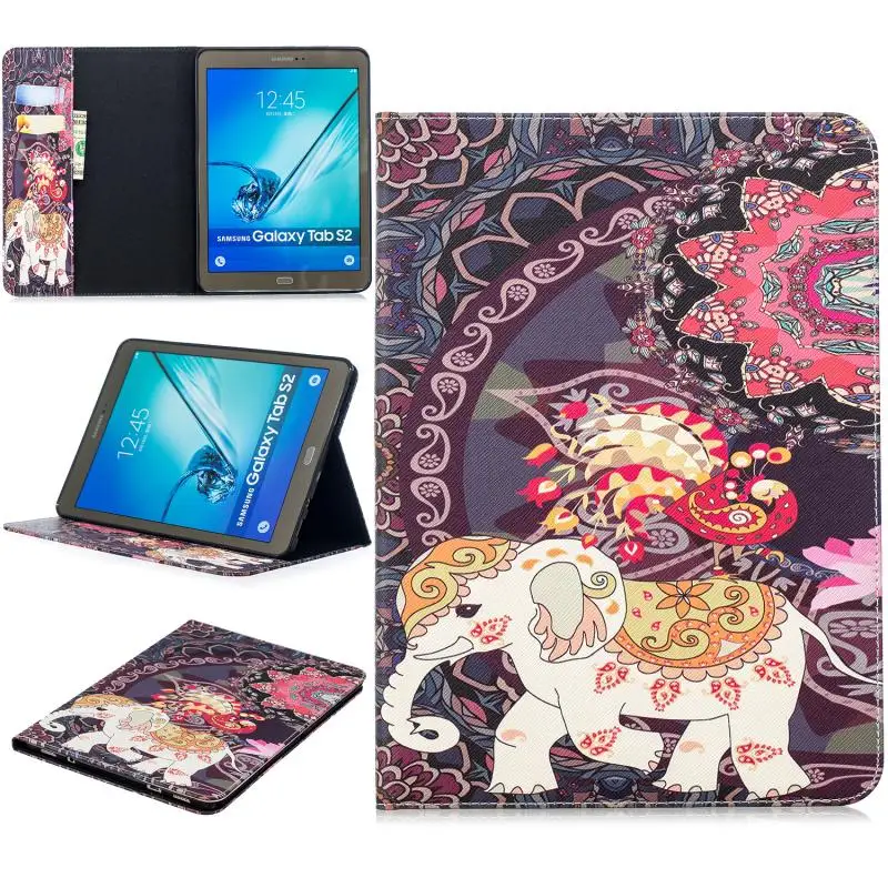 Из искусственной кожи чехол-бумажник чехол для Samsung Galaxy Tab S2 9 7 дюймов T810 T813 T815 T819