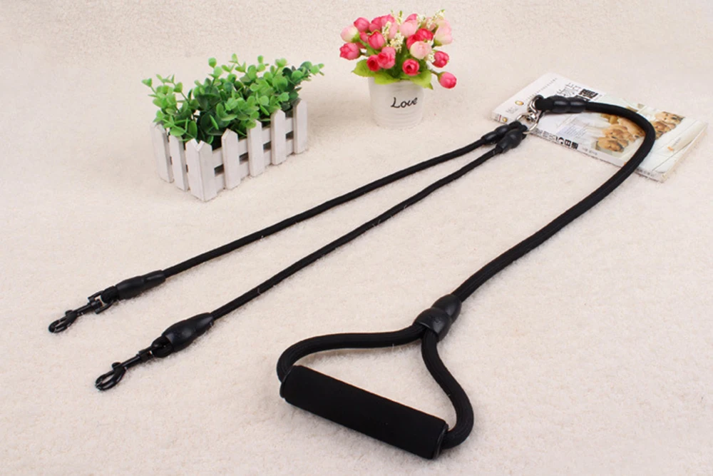 1 шт./лот удлиненный двойной поводок для собак без запутывания два питомца