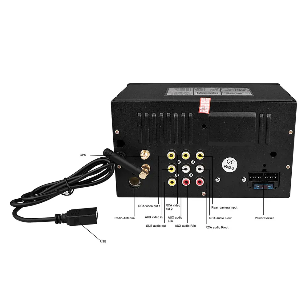 Автомагнитола с 7 дюймовым дисплеем четырёхъядерным процессором ОЗУ 16 ГБ ПЗУ 5 1