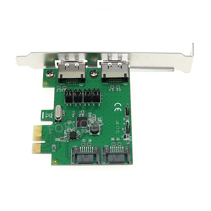 PCI E Express 2x SATA3 SATA3.0 6 ГБ/сек. + eSATA SATA III карта с низкопрофильным кронштейном|Платы