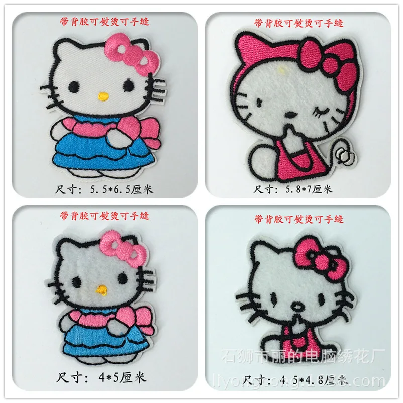 Различные вышитые нашивки с котенком и Ангелом в виде милой кошки аппликация для