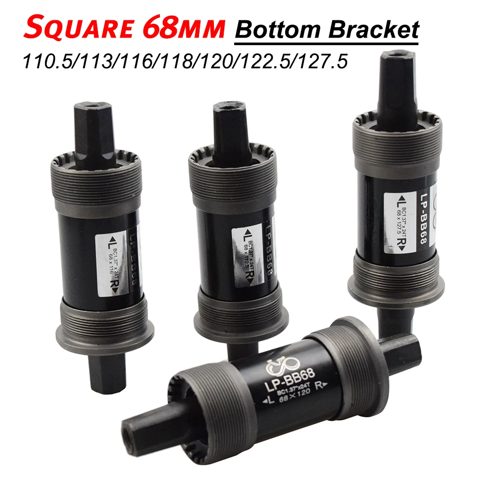 

BB68 Bike BB Sets 110.5 113 116 118 120 122.5 127.5mm MTB Bike Axis Parts Road Bicycle Bottom Bracket with 2 Waterproof Screws