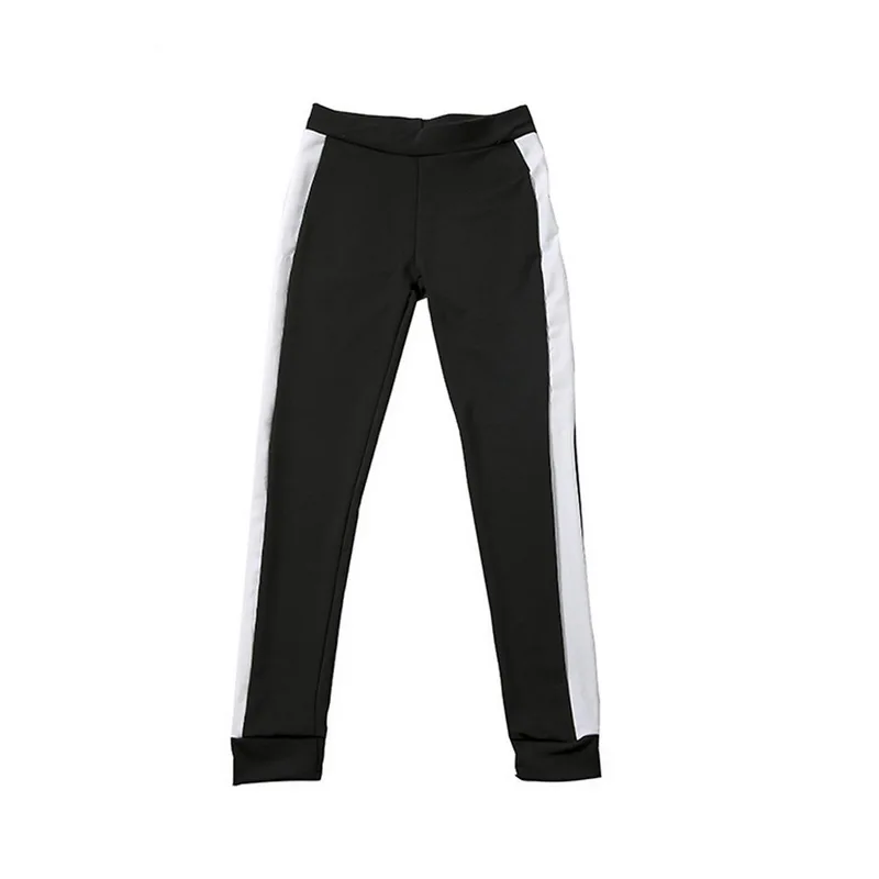 New Black Fashion Women White Striped Pants Girls Slim Fitness Leggings Push Up Gym Outdoor High Waist | Женская одежда