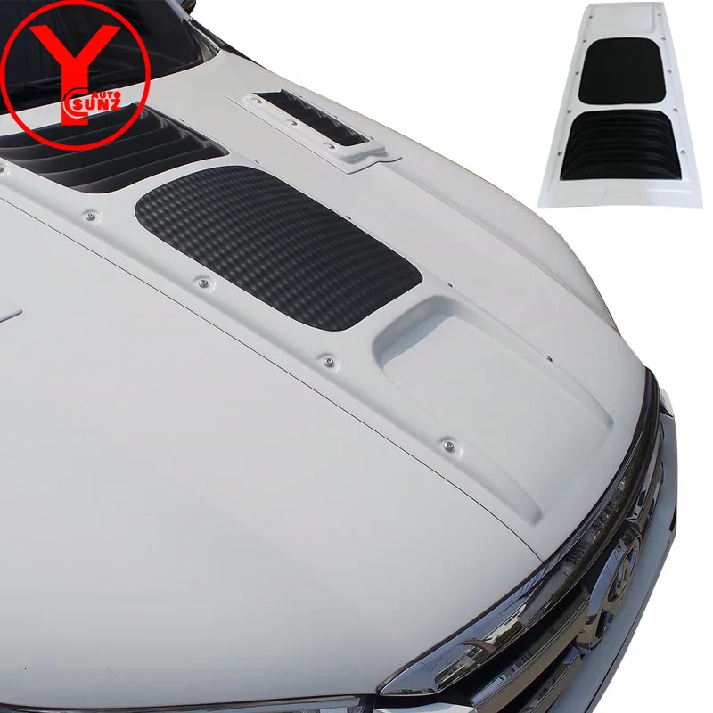 Белый капот совок Чехлы капота для Toyota Fortuner AN160 HILUX SW4 Revo 2015 2016 2017 2018 автомобильные