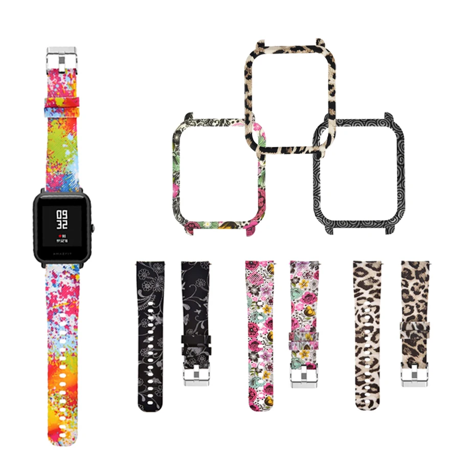 Силиконовый ремешок для часов Huami Amazfit Bip Youth защитный чехол защитная рамка +