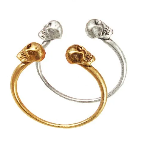 Винтажные металлические женские и мужские браслеты в стиле стимпанк с черепом