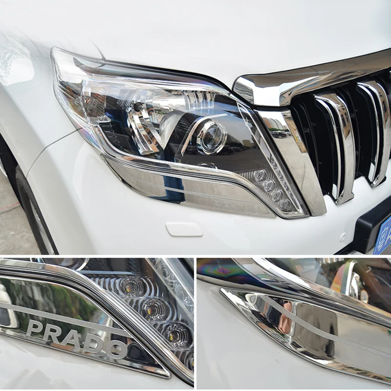 ABS хромированные передние фары лампа прокладка крышки отделка фара рамка для Toyota