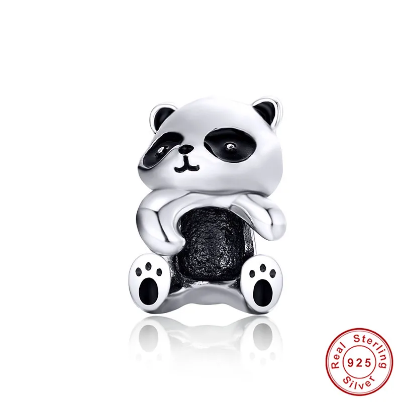 Подходит для браслета Pandora, серебро 925,, милая собака, медведь, единорог, подвески S925, сделай сам, мышь, кошка, панда, слон, бусины для изготовления ювелирных изделий - Цвет: asa1175